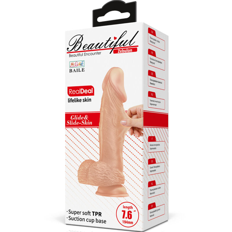 BAILE - BELLE RENCONTRE ZEBULON GODE RÉALISTE FLEXIBLE 19,4 CM NATUREL