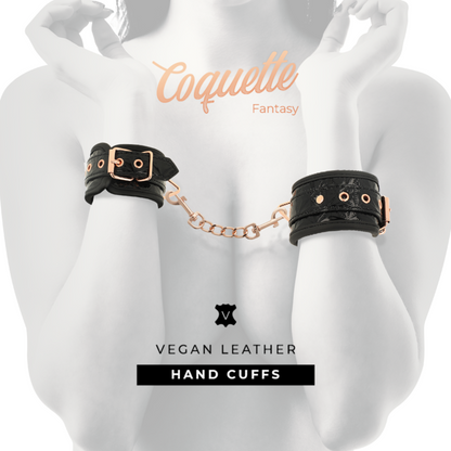 COQUETTE CHIC DESIRE - MENOTTES DOUBLÉES EN NÉOPRÈNE BLACK EDITION