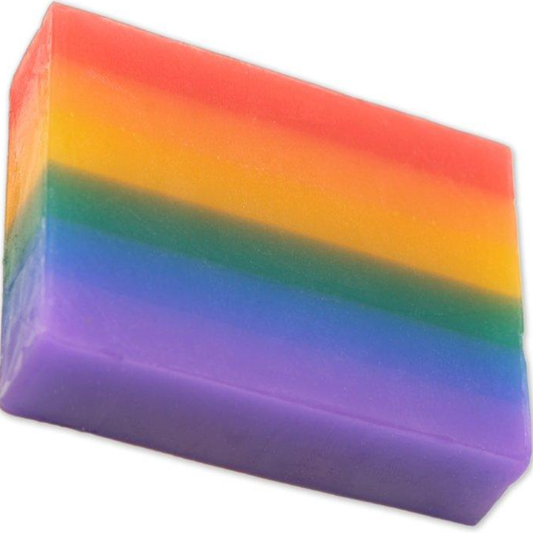 PRIDE - SAVON BRILLANT PARFUMÉ FRUITÉ AVEC PORTE-SAVON EN CÉRAMIQUE BLANCHE