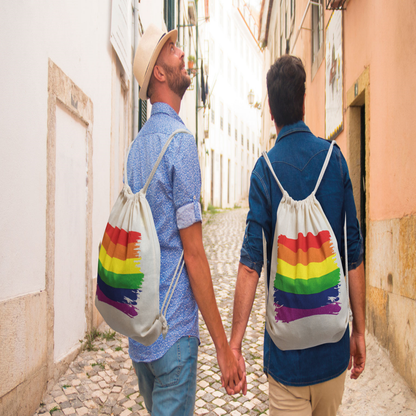 PRIDE - SAC À DOS EN COTON AVEC DRAPEAU LGBT