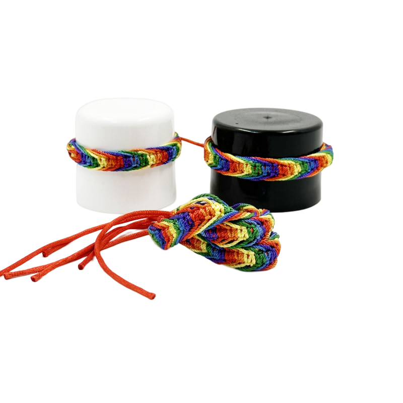 PRIDE - BRACELET EN FILS TRESSÉS DRAPEAU LGBT