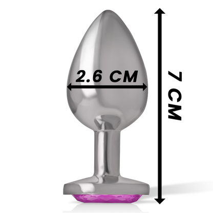 INTENSE - ALUMINUM METAL ANAL PLUG PINK HEART SIZE S