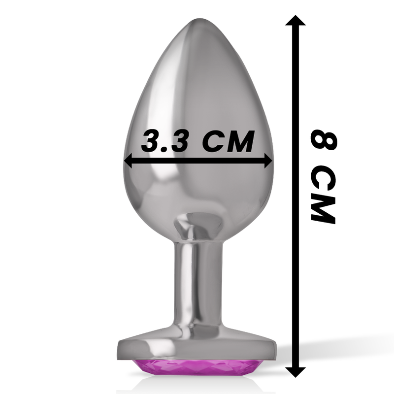 INTENSE - ALUMINUM METAL ANAL PLUG PINK HEART SIZE M