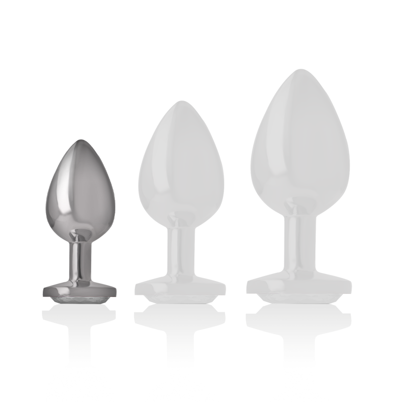 PLUG ANAL INTENSE - COEUR BLANC EN ALUMINIUM ET METAL TAILLE S