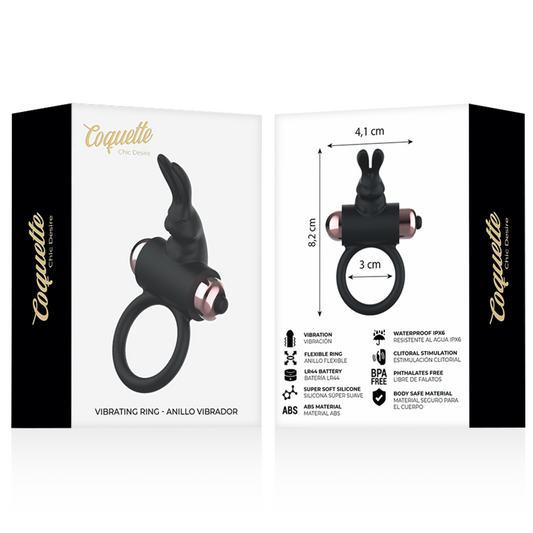 COQUETTE CHIC DESIRE - COCK RING VIBRATING RING BLACK / GOLD