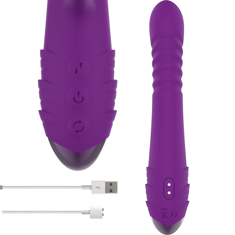 INTENSE - IGGY VIBRATEUR MULTIFONCTIONNEL RECHARGEABLE HAUT ET BAS AVEC STIMULATEUR DE CLITORIS VIOLET