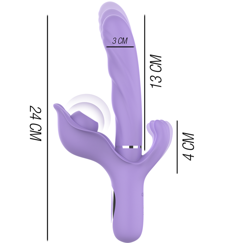 INTENSE - BILLIE VIBRATEUR RECHARGEABLE MULTIFONCTION ASPIRATION &amp; PULSATION VIOLET