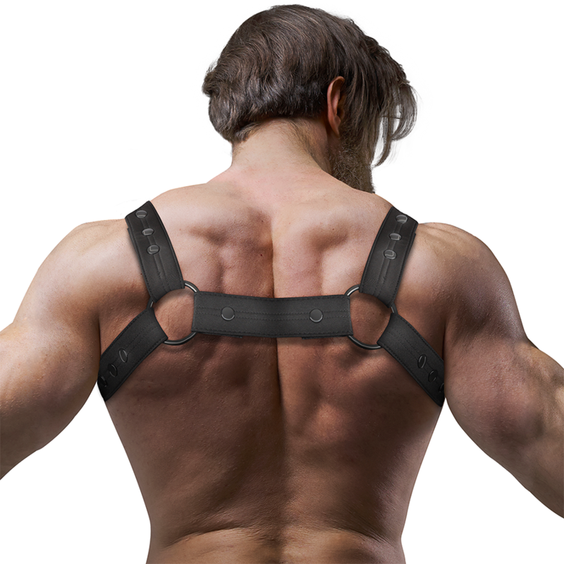 FETISH SUBMISSIVE ATTITUDE - ADJUSTABLE NEOPRENE CHEST SPORTS HARNESS FOR MEN