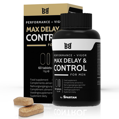 BLACK BULL - MAX DELAY &amp; CONTROL MÁXIMO RENDIMIENTO PARA HOMBRES 60 CÁPSULAS