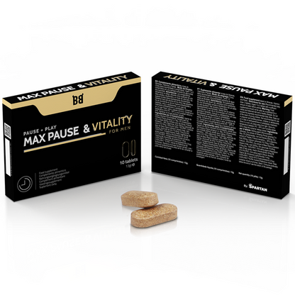 BLACK BULL - MAX PAUSE &amp; VITALITY RETARDANTE PARA HOMBRES 10 CÁPSULAS