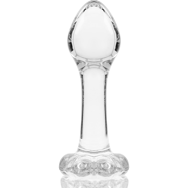 NEBULA SERIES BY IBIZA - MODEL 2 ANAL PLUG BOROSILICATE GLASS CLEAR 11 CM -O- 3.5 CM