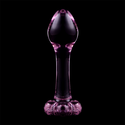 NEBULA SERIES BY IBIZA - MODEL 2 ANAL PLUG BOROSILICATE GLASS CLEAR 11 CM -O- 3.5 CM