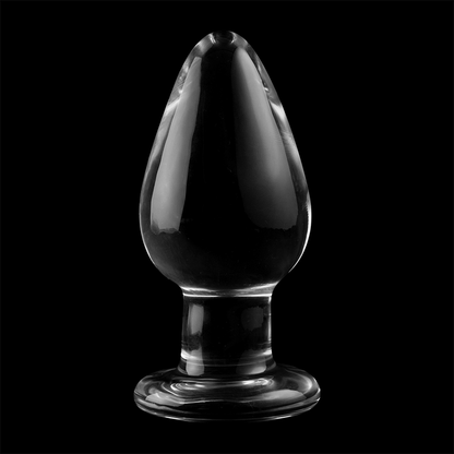 NEBULA SERIES BY IBIZA - MODEL 3 ANAL PLUG BOROSILICATE GLASS TRANSPARENT 11 CM -O- 5 CM