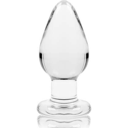 NEBULA SERIES BY IBIZA - MODEL 3 ANAL PLUG BOROSILICATE GLASS TRANSPARENT 11 CM -O- 5 CM