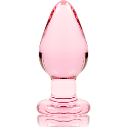 NEBULA SERIES BY IBIZA - MODEL 3 ANAL PLUG BOROSILICATE GLASS TRANSPARENT 11 CM -O- 5 CM