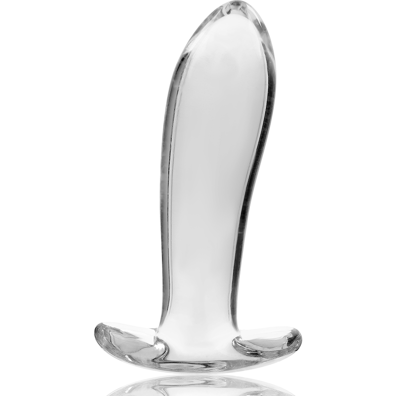 NEBULA SERIES BY IBIZA - MODEL 5 ANAL PLUG BOROSILICATE GLASS CLEAR 12.5 CM -O- 3.5 CM