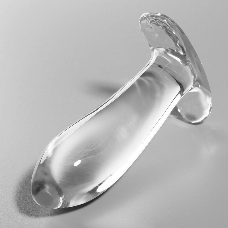 NEBULA SERIES BY IBIZA - MODEL 5 ANAL PLUG BOROSILICATE GLASS CLEAR 12.5 CM -O- 3.5 CM