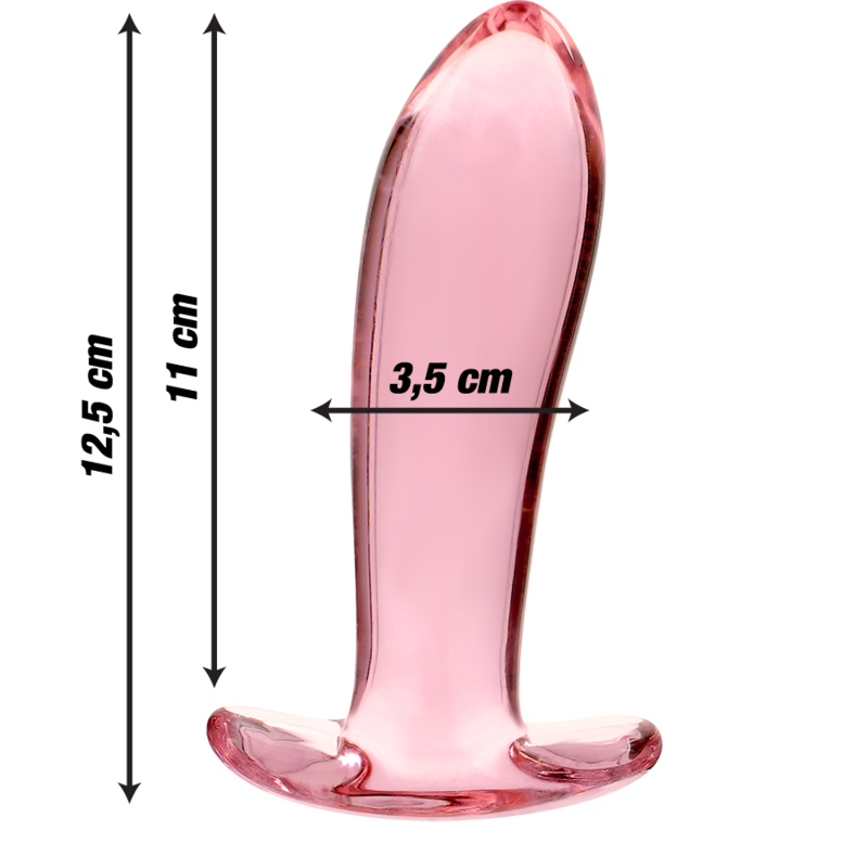 NEBULA SERIES BY IBIZA - MODEL 5 ANAL PLUG BOROSILICATE GLASS CLEAR 12.5 CM -O- 3.5 CM