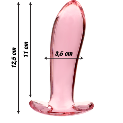 NEBULA SERIES BY IBIZA - MODEL 5 ANAL PLUG BOROSILICATE GLASS CLEAR 12.5 CM -O- 3.5 CM