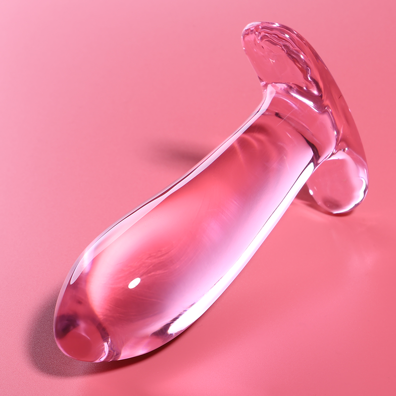 NEBULA SERIES BY IBIZA - MODEL 5 ANAL PLUG BOROSILICATE GLASS CLEAR 12.5 CM -O- 3.5 CM