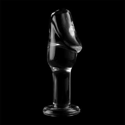 NEBULA SERIES BY IBIZA - MODEL 6 ANAL PLUG BOROSILICATE GLASS CLEAR 12.5 CM -O- 4 CM