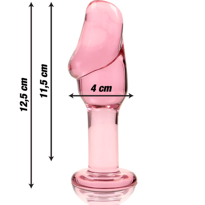 NEBULA SERIES BY IBIZA - MODEL 6 ANAL PLUG BOROSILICATE GLASS CLEAR 12.5 CM -O- 4 CM