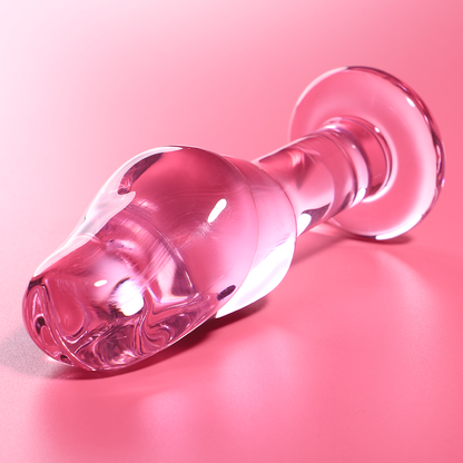 NEBULA SERIES BY IBIZA - MODEL 6 ANAL PLUG BOROSILICATE GLASS CLEAR 12.5 CM -O- 4 CM