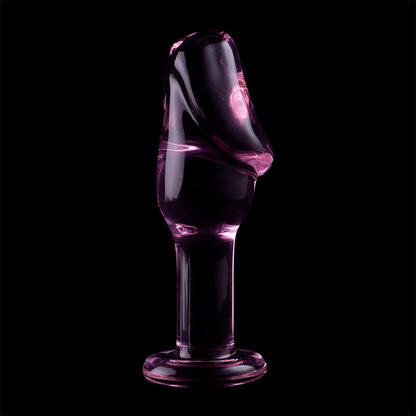 NEBULA SERIES BY IBIZA - MODEL 6 ANAL PLUG BOROSILICATE GLASS CLEAR 12.5 CM -O- 4 CM