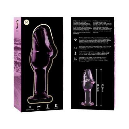 NEBULA SERIES BY IBIZA - MODEL 6 ANAL PLUG BOROSILICATE GLASS CLEAR 12.5 CM -O- 4 CM