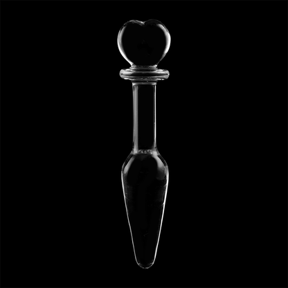 NEBULA SERIES BY IBIZA - MODEL 7 ANAL PLUG BOROSILICATE GLASS CLEAR 13.5 CM -O- 3 CM