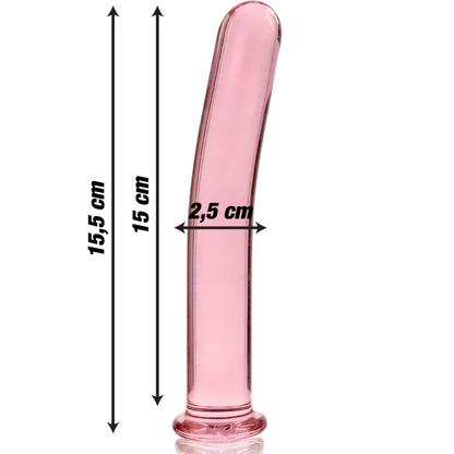 NEBULA SERIES BY IBIZA - MODEL 9 DILDO BOROSILICATE GLASS CLEAR 15.5 CM -O- 2.5 CM