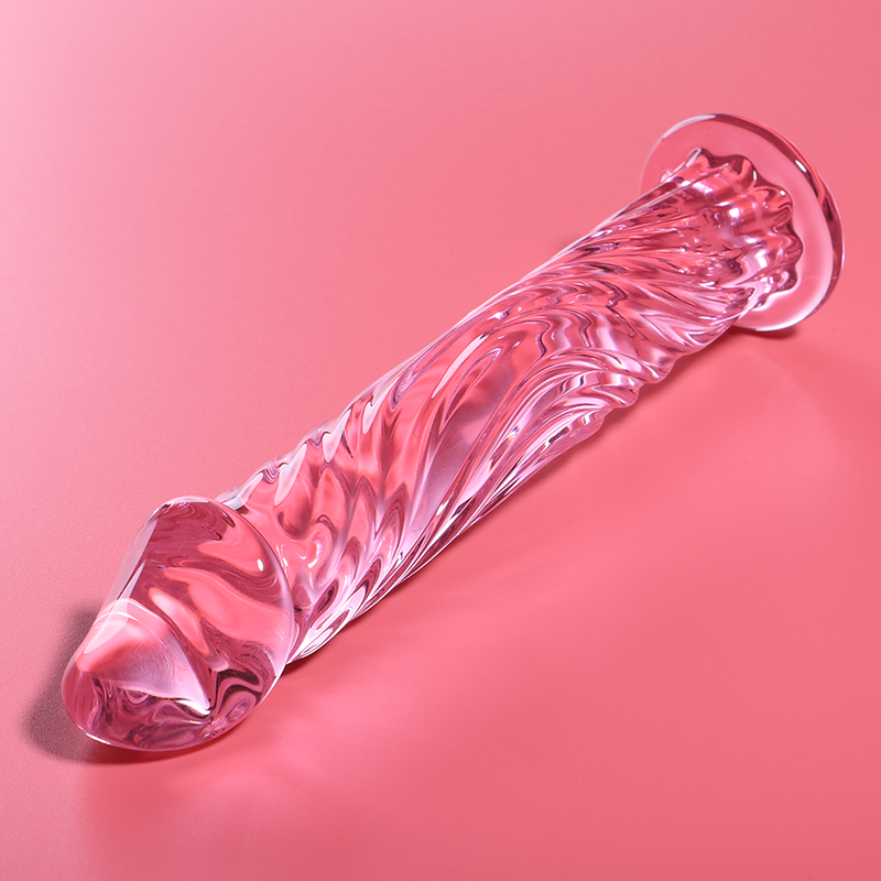 SERIE NEBULA DE IBIZA - MODELO 12 DILDO CRISTAL BOROSILICATO TRANSPARENTE 17 CM -O- 3,5 CM