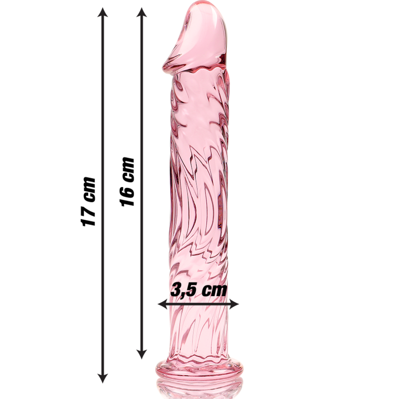 SERIE NEBULA DE IBIZA - MODELO 12 DILDO CRISTAL BOROSILICATO TRANSPARENTE 17 CM -O- 3,5 CM