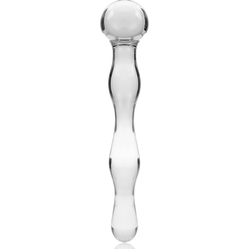 SÉRIE NEBULA PAR IBIZA - MODÈLE 13 GODE EN VERRE BOROSILICATE TRANSPARENT 18 CM -O- 3,5 CM