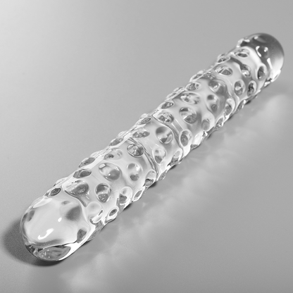 NEBULA SERIES BY IBIZA - MODEL 15 DILDO BOROSILICATE GLASS CLEAR 18.5 CM -O- 3 CM