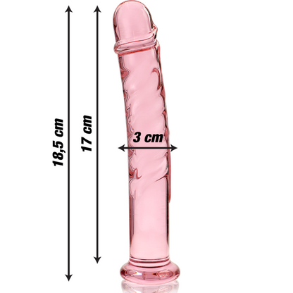 SERIE NEBULA DE IBIZA - MODELO 16 DILDO CRISTAL BOROSILICATO TRANSPARENTE 18,5 CM -O- 3 CM