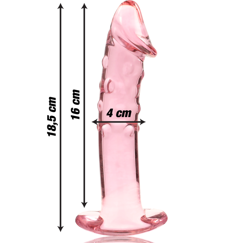 SÉRIE NEBULA PAR IBIZA - MODÈLE 19 GODE EN VERRE BOROSILICATE TRANSPARENT 18,5 CM -O- 4 CM