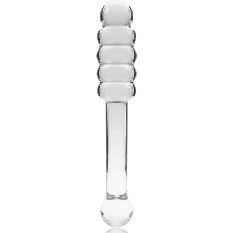 NEBULA SERIES BY IBIZA - MODEL 20 DILDO BOROSILICATE GLASS CLEAR 20.5 CM -O- 3 CM