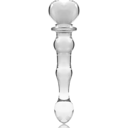 NEBULA SERIES BY IBIZA - MODEL 21 DILDO BOROSILICATE GLASS CLEAR 20.5 CM -O- 3.5 CM