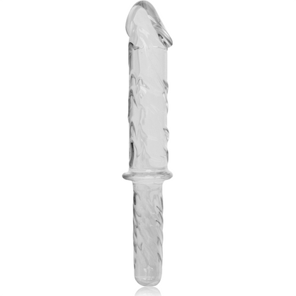 NEBULA SERIES BY IBIZA - MODEL 24 DILDO BOROSILICATE GLASS CLEAR 28.5 CM -O- 5 CM