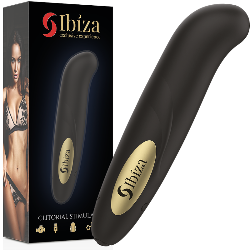 IBIZA - CLIT STIMULATOR USB CHARGER 10 VIBRATION MODES GOLDEN 13 X 2,9