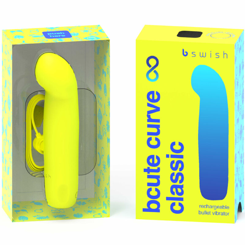 B SWISH - BCUTE CURVE INFINITE CLASSIC VIBRADOR DE SILICONA RECARGABLE AMARILLO