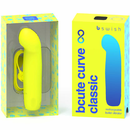 B SWISH - BCUTE CURVE INFINITE CLASSIC VIBRADOR DE SILICONA RECARGABLE AMARILLO