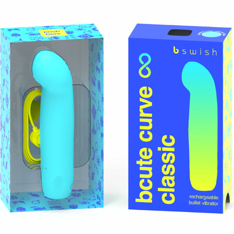 B SWISH - BCUTE CURVE INFINITE CLASSIC VIBRATEUR RECHARGEABLE SILICONE BLEU