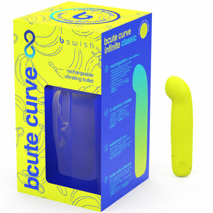 B SWISH - BCUTE CURVE INFINITE CLASSIC VIBRADOR DE SILICONA RECARGABLE EDICIÓN LIMITADA AMARILLO