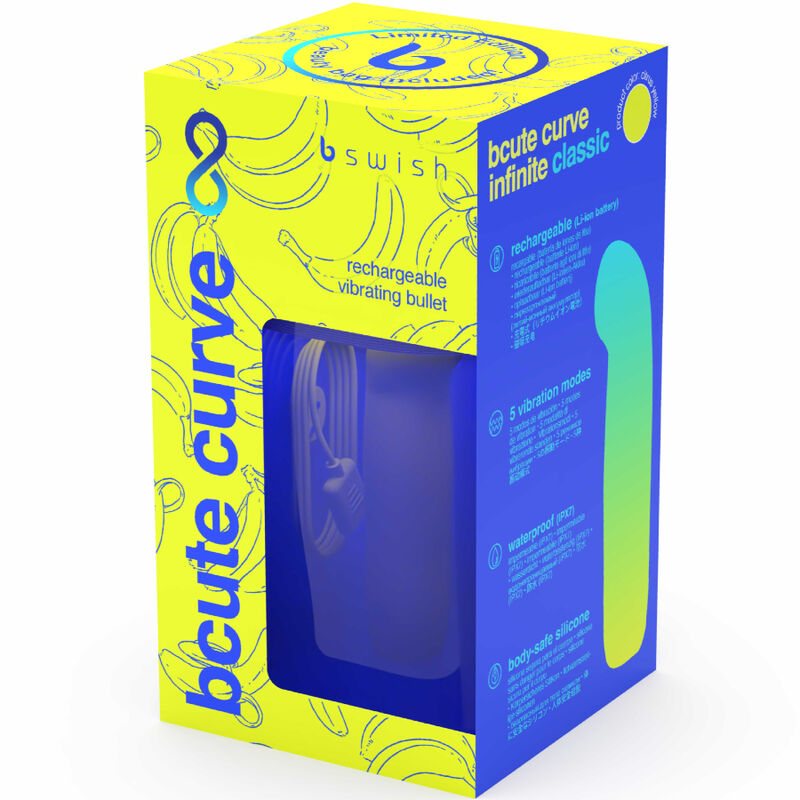 B SWISH - BCUTE CURVE INFINITE CLASSIC VIBRADOR DE SILICONA RECARGABLE EDICIÓN LIMITADA AMARILLO