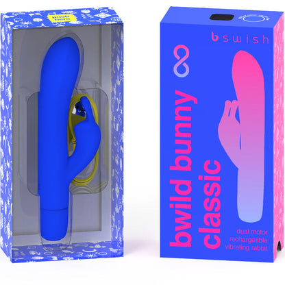 B SWISH - BWILD BUNNY INFINITE CLASSIC RECHARGEABLE VIBRATOR BLUE SILICONE