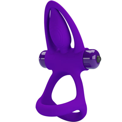 PRETTY LOVE - ANNEAU VIBRATEUR 10 VIBRATIONS SILICONE VIOLET