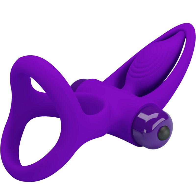 PRETTY LOVE - ANNEAU VIBRATEUR 10 VIBRATIONS SILICONE VIOLET