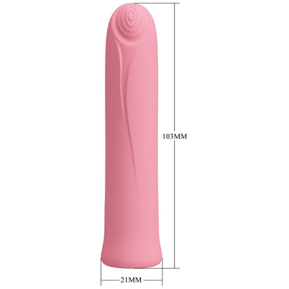 PRETTY LOVE - CURTIS MINI SUPER POWER VIBRATOR 12 PINK SILICONE VIBRATIONS